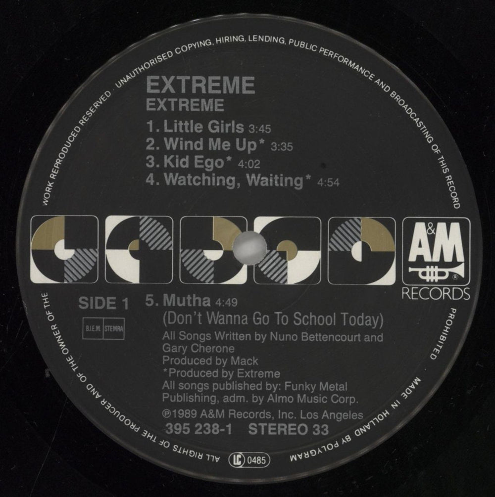 Extreme Extreme Dutch vinyl LP album (LP record) EXTLPEX857792