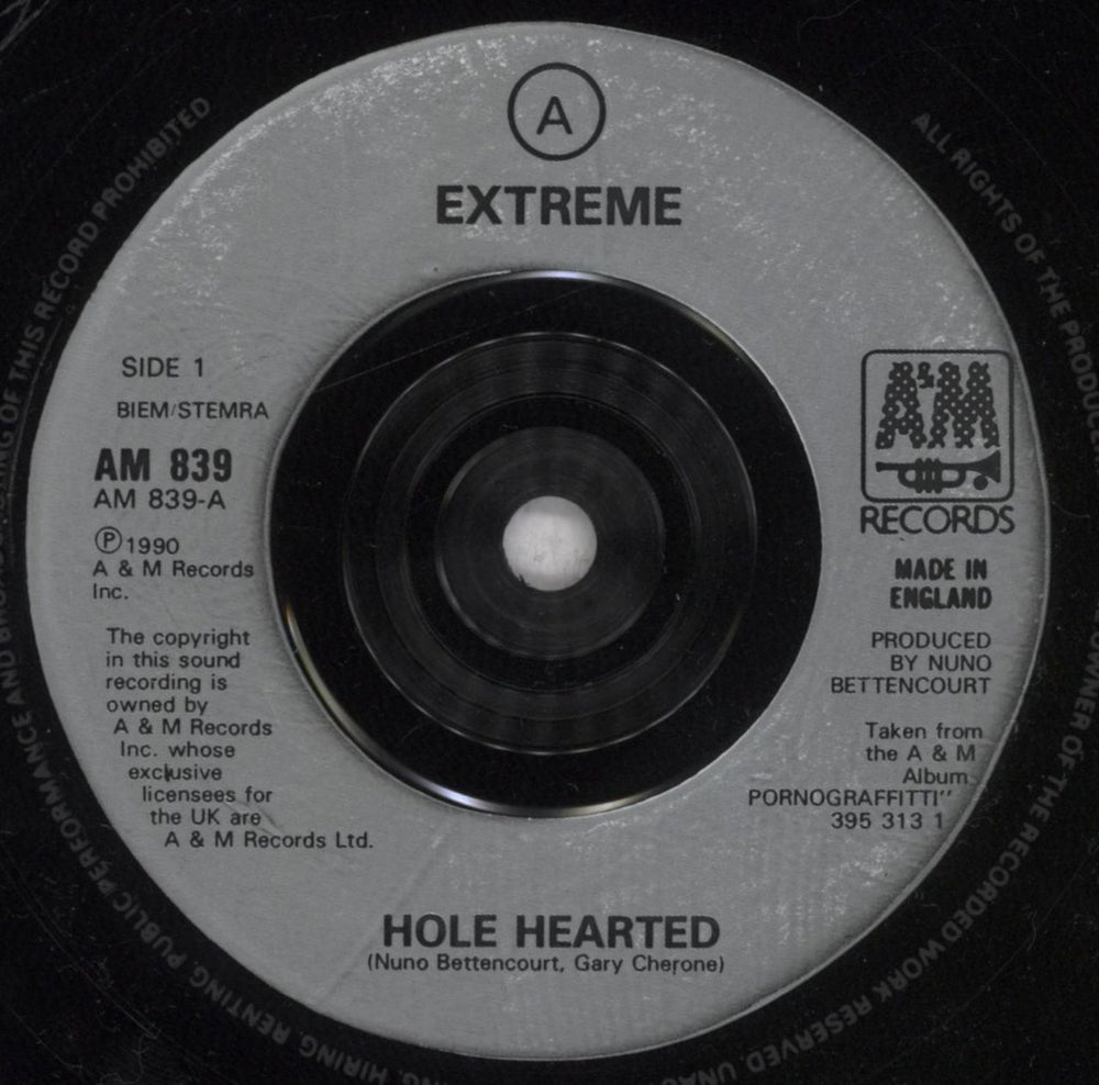 Extreme Hole Hearted UK 7" vinyl single (7 inch record / 45) EXT07HO842125