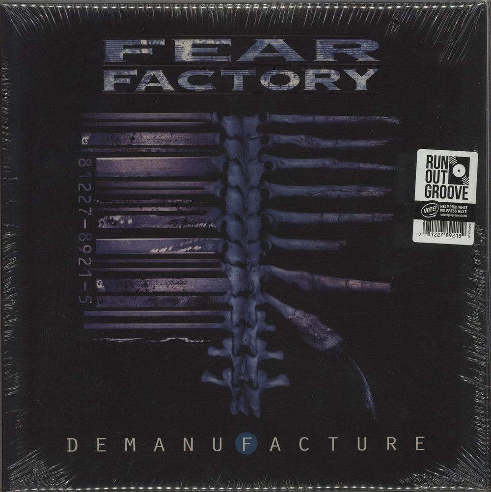Fear Factory Demanufacture - Marbled Blue Vinyl - Sealed US 3-LP vinyl record set (Triple LP Album) ROGV-123