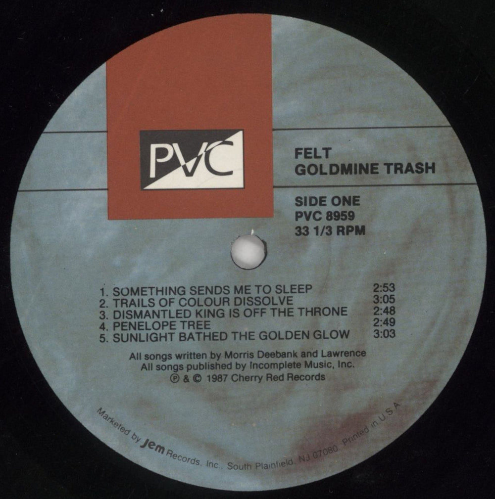 Felt Gold Mine Trash US vinyl LP album (LP record) FLTLPGO859452