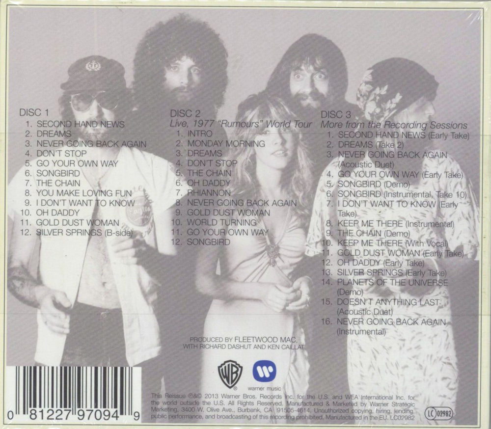 Fleetwood Mac Rumours - Expanded Edition UK 3-CD album set (Triple CD) 081227970949