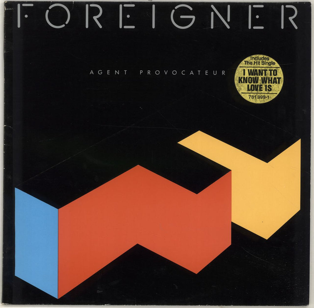 Foreigner Agent Provocateur - Hype stickered sleeve UK vinyl LP album (LP record) 781999-1