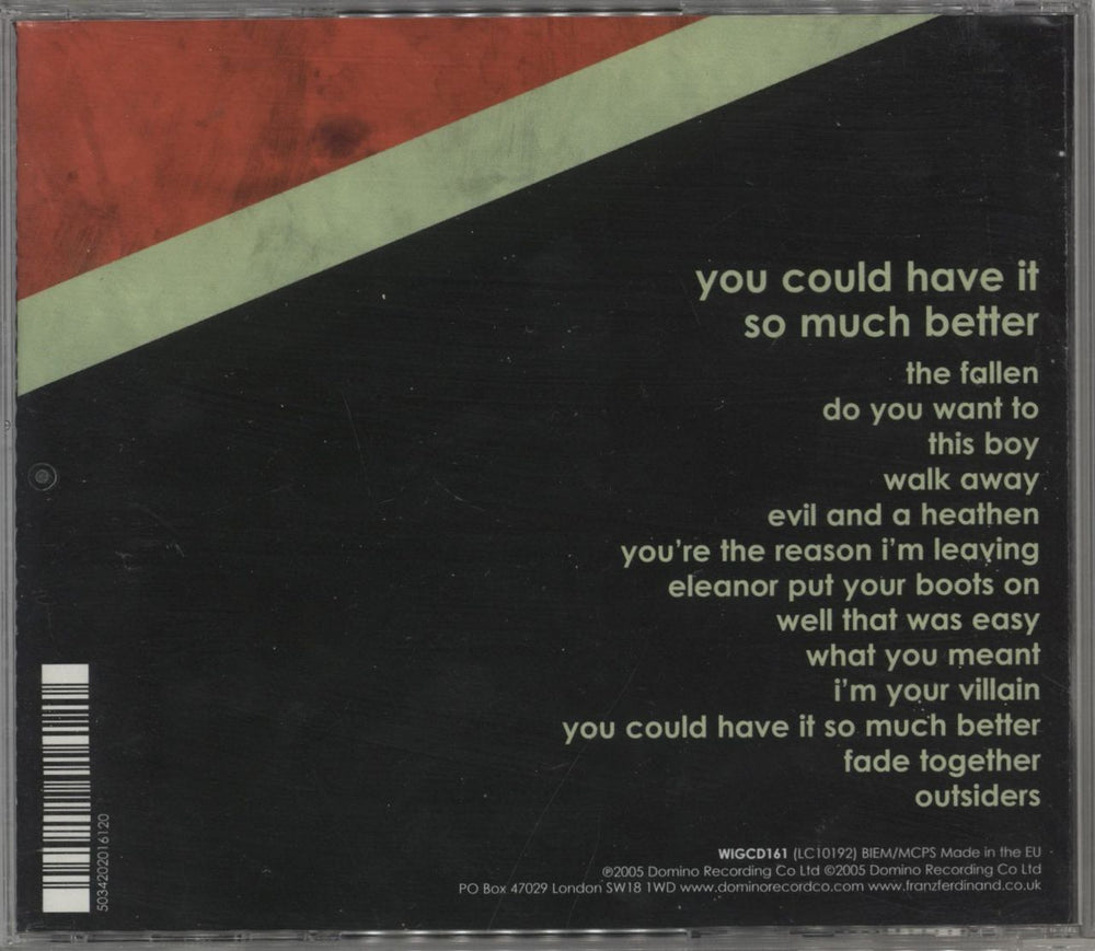 Franz Ferdinand You Could Have It So Much Better UK CD album (CDLP) 5034202016120