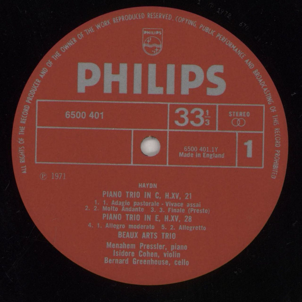 Franz Joseph Haydn Haydn: Piano Trios: No. 21 In C/No.23 In D Minor/No. 28 In E UK vinyl LP album (LP record) HJYLPHA862062