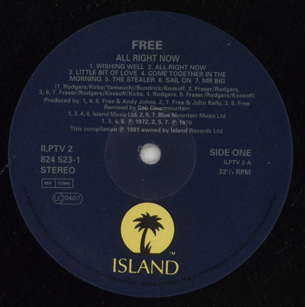 Free All Right Now UK vinyl LP album (LP record) FRELPAL321858