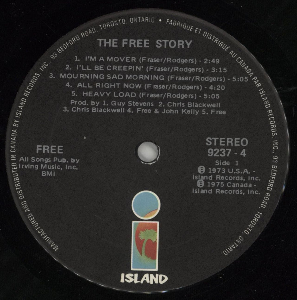 Free The Free Story + insert Canadian 2-LP vinyl record set (Double LP Album) FRE2LTH764702