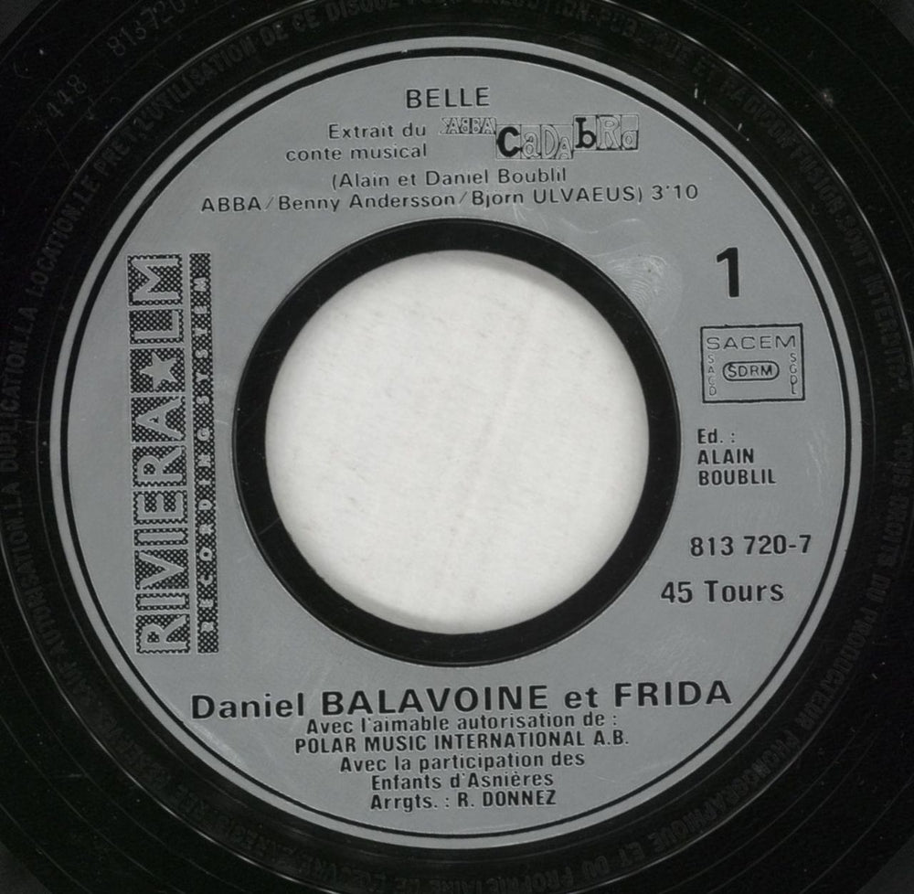 Frida Belle French 7" vinyl single (7 inch record / 45) FRI07BE185064
