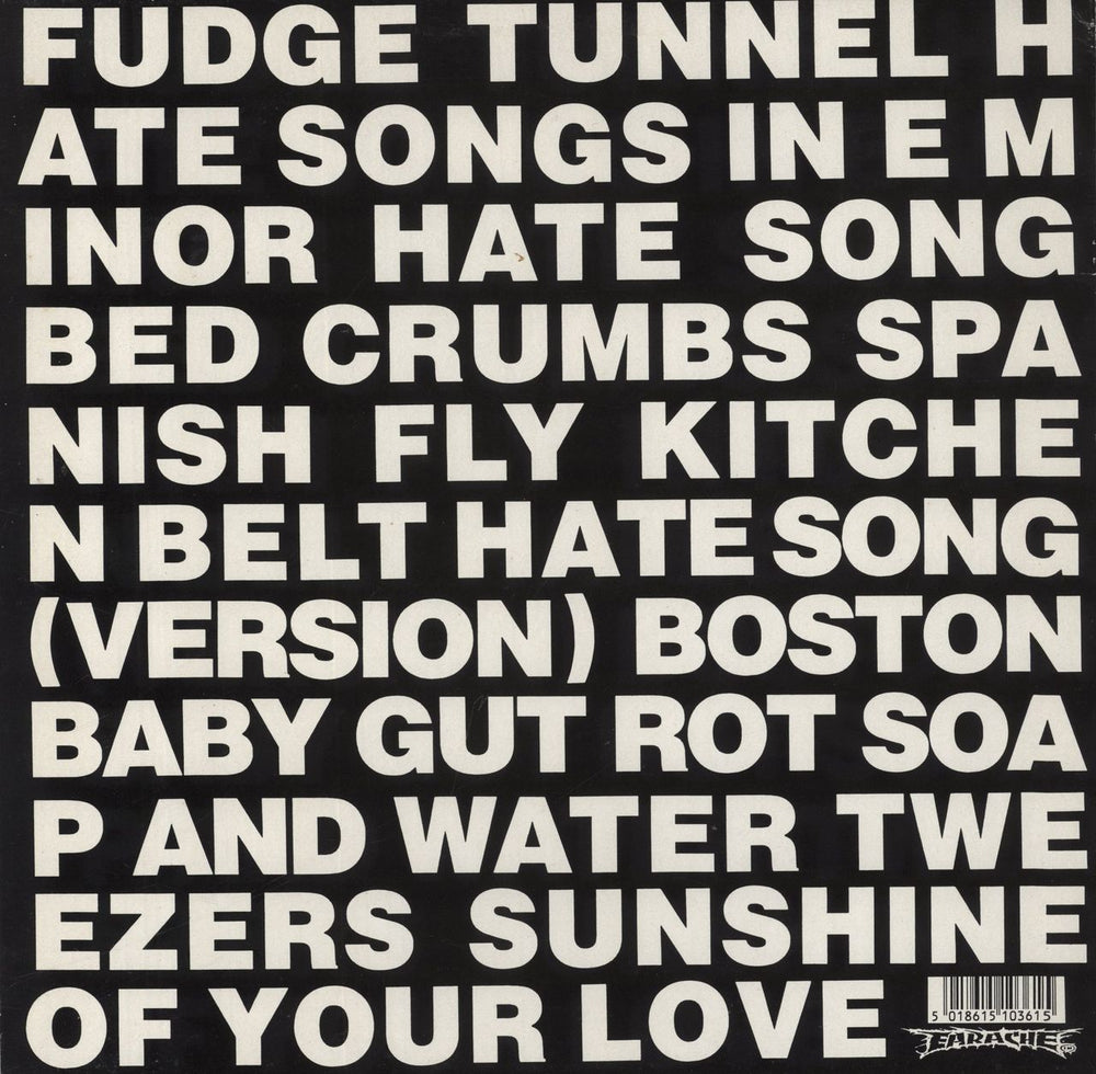 Fudge Tunnel Hate Songs In E Minor + 7" - EX UK vinyl LP album (LP record)
