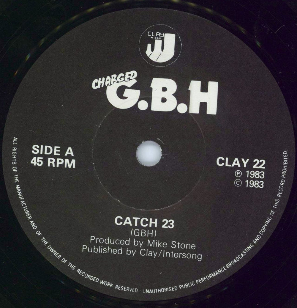 G.B.H. Catch 23 UK 7" vinyl single (7 inch record / 45) GBH07CA784234