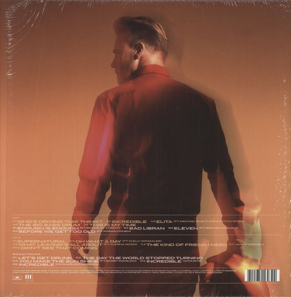 Gary Barlow Music Played By Humans - Red Vinyl UK 2-LP vinyl record set (Double LP Album) 602435169392
