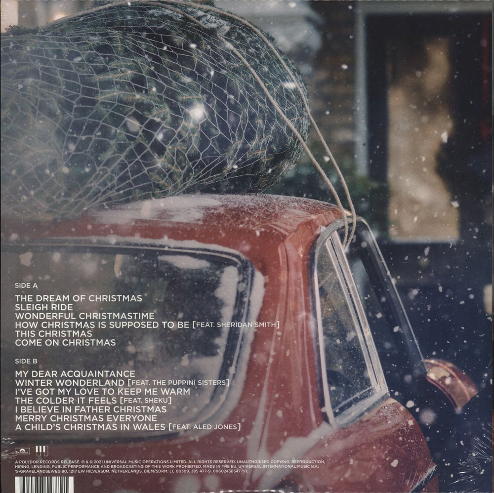 Gary Barlow The Dream Of Christmas - White Marble Vinyl + Signed Art Card UK picture disc LP (vinyl picture disc album) 602438547791