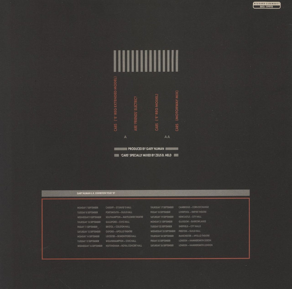 Gary Numan Cars / Are Friends Electric UK 12" vinyl single (12 inch record / Maxi-single)