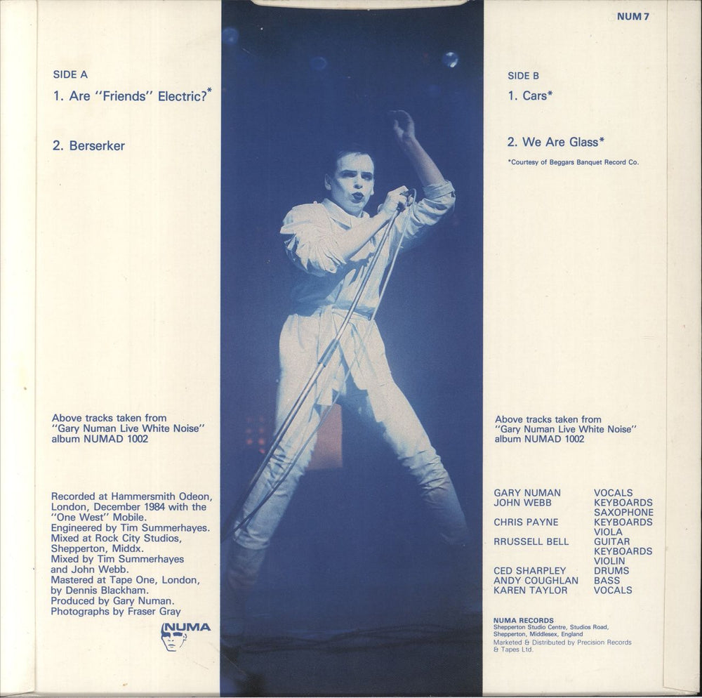 Gary Numan The Live EP - Blue Vinyl UK 12" vinyl single (12 inch record / Maxi-single)