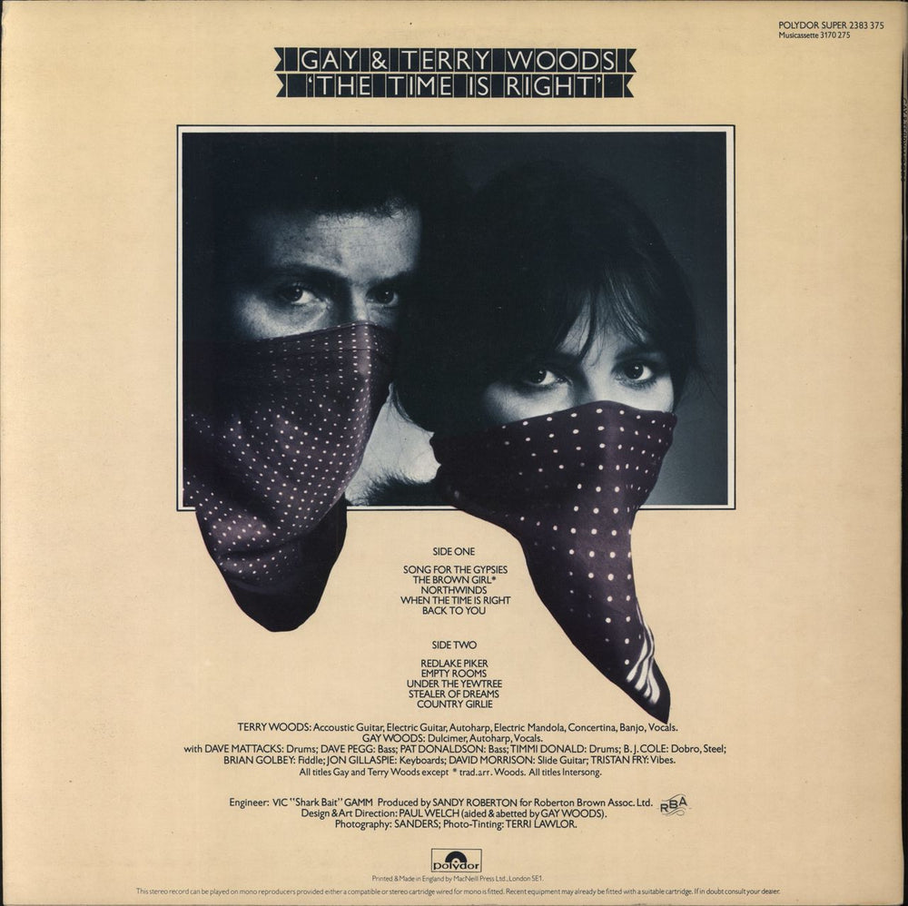 Gay & Terry Woods The Time Is Right UK vinyl LP album (LP record)
