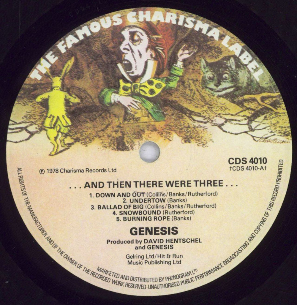 Genesis And Then There Were Three - 1st + Insert - VG UK vinyl LP album (LP record) GENLPAN832408