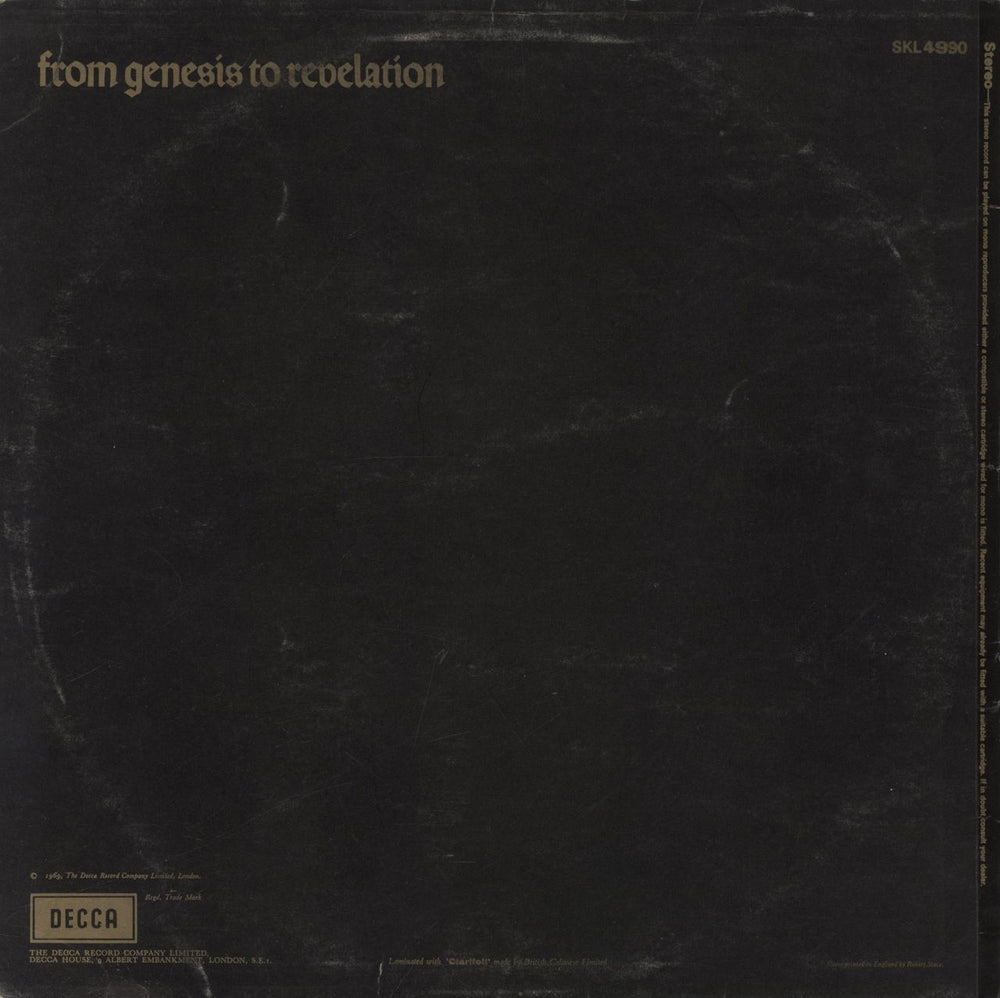 Genesis From Genesis To Revelation - 2nd + Insert - EX UK vinyl LP album (LP record)