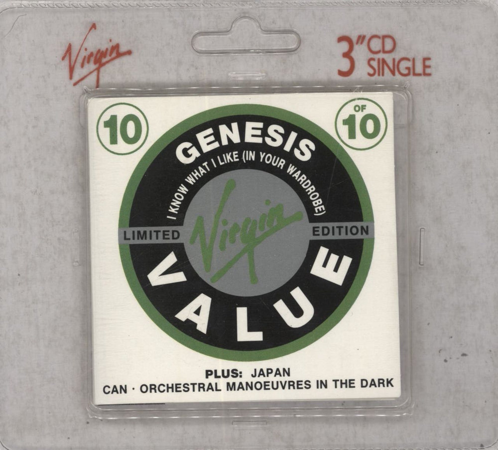 Genesis I Know What I Like (In Your Wardrobe) UK 3" CD single (CD3) VVCS10