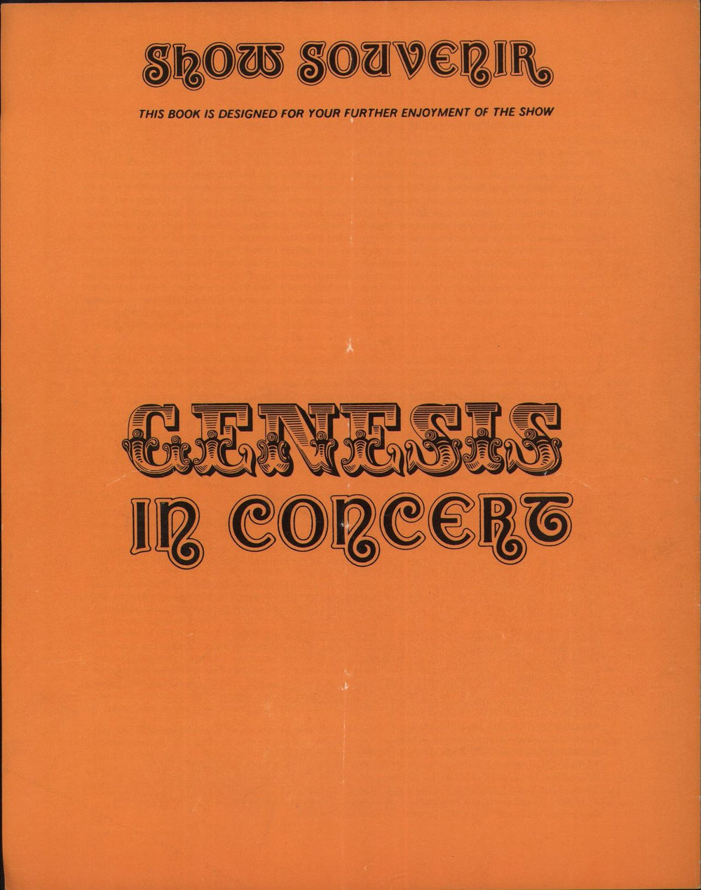 Genesis In Concert - Show Souvenir 1973 UK tour programme