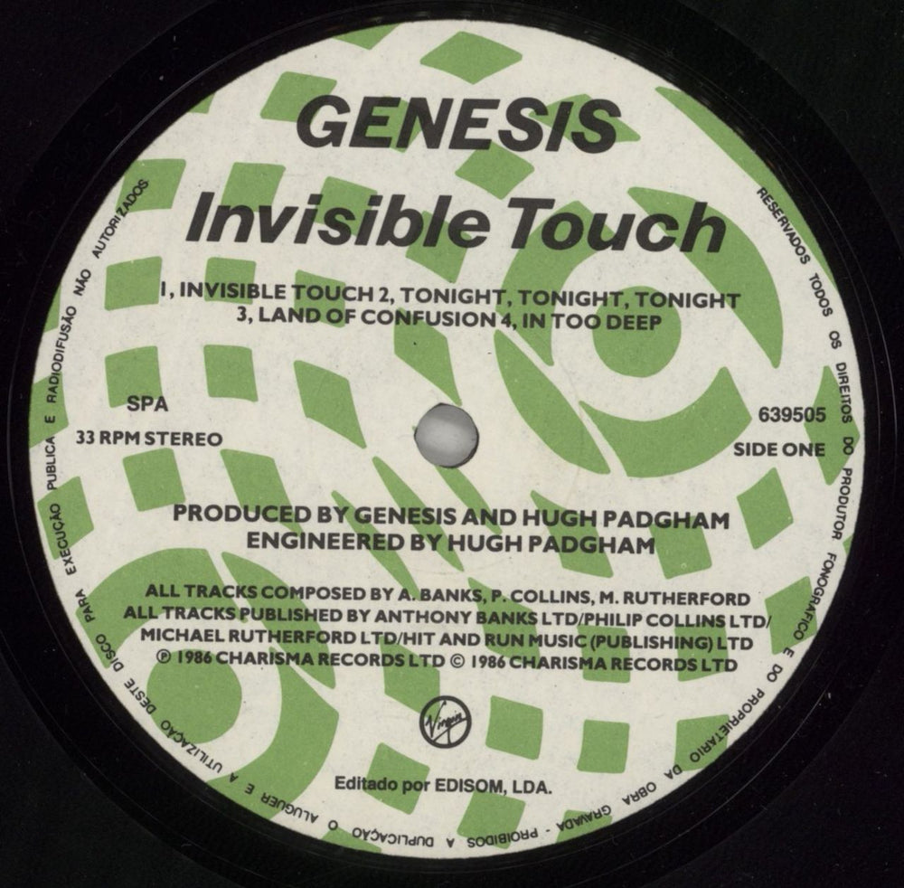 Genesis Invisible Touch Portuguese vinyl LP album (LP record) GENLPIN878666