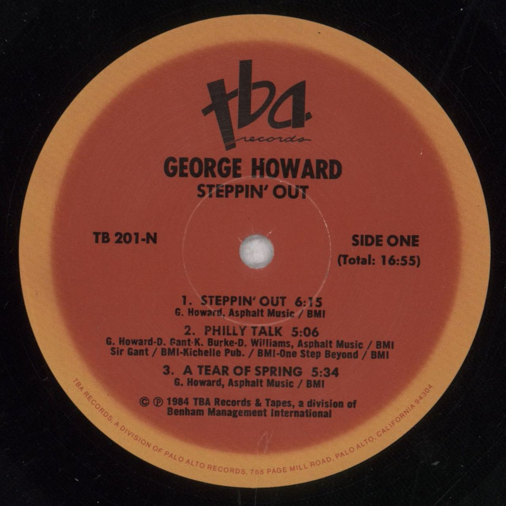 George Howard Steppin' Out US vinyl LP album (LP record) G4PLPST845495