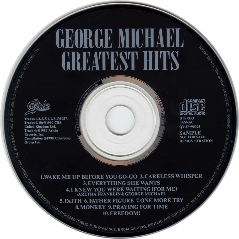 George Michael Greatest Hits Japanese Promo CD album (CDLP)