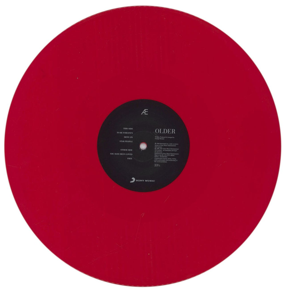 George Michael Older: Remastered - Red Vinyl UK 2-LP vinyl record set (Double LP Album) GEO2LOL841657