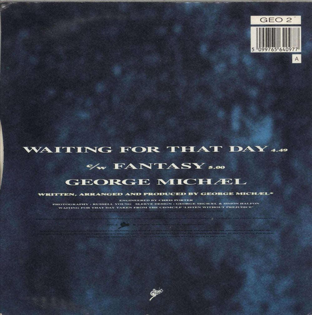 George Michael Waiting For That Day UK 7" vinyl single (7 inch record / 45) 5099765640977