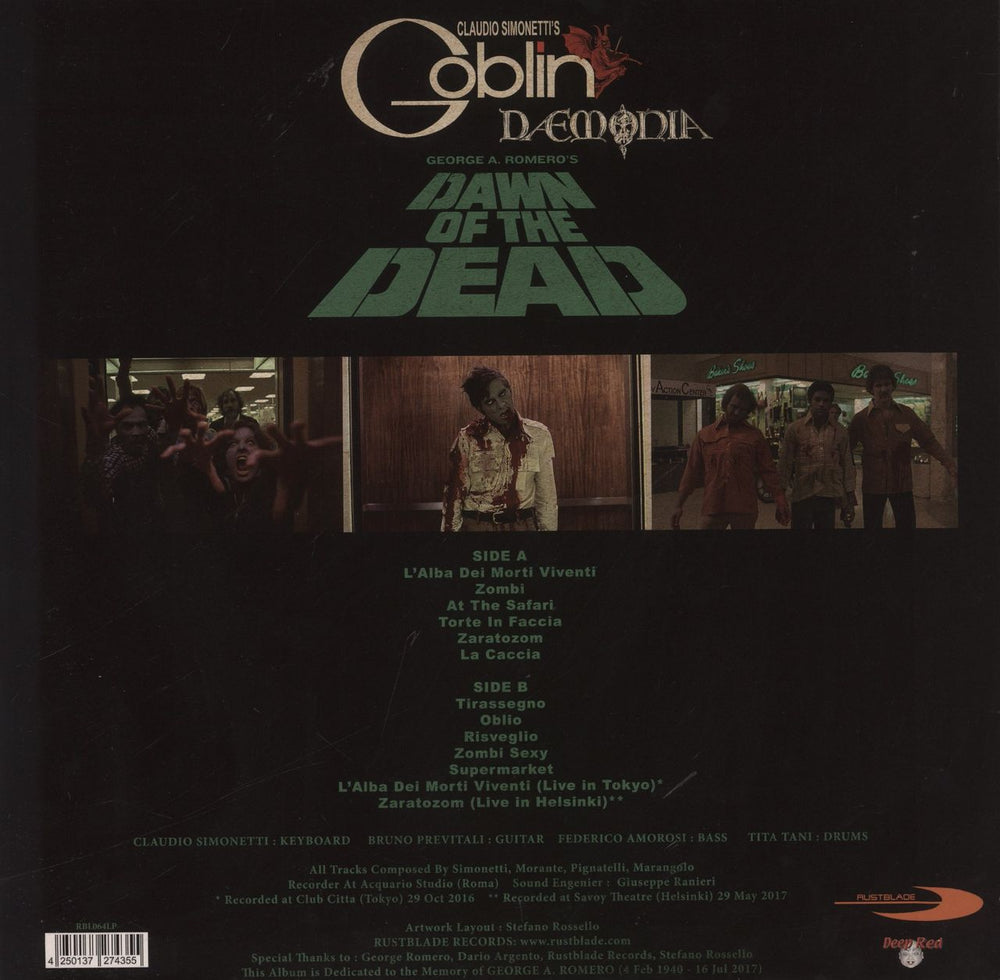 Goblin Dawn of The Dead - Grey Marble Vinyl Italian vinyl LP album (LP record)