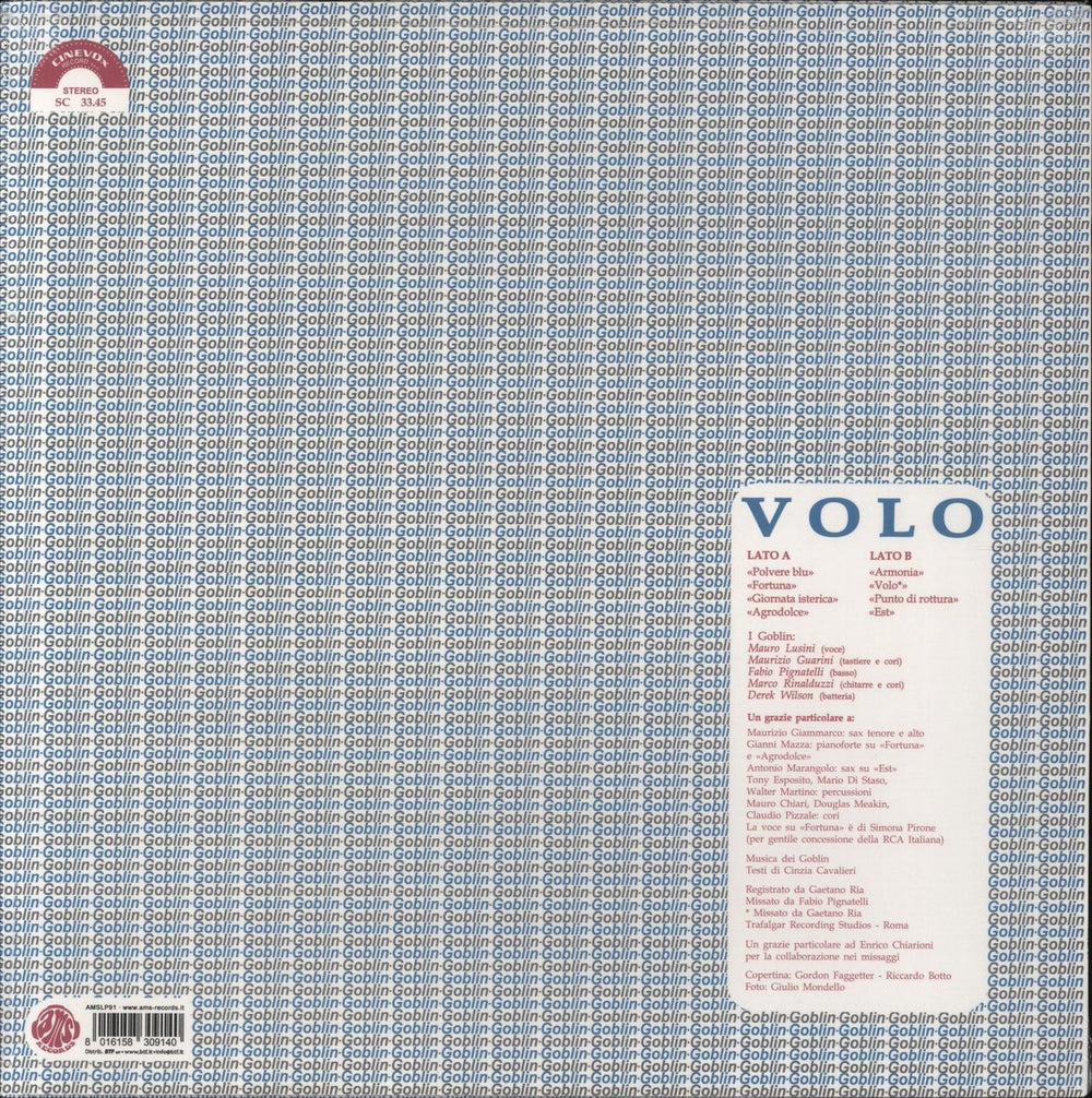 Goblin Volo Italian vinyl LP album (LP record) 8016158309140