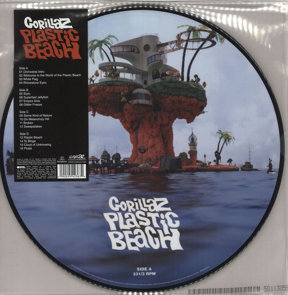 Gorillaz Plastic Beach - Sealed UK picture disc LP (vinyl picture disc album) 0190295423674