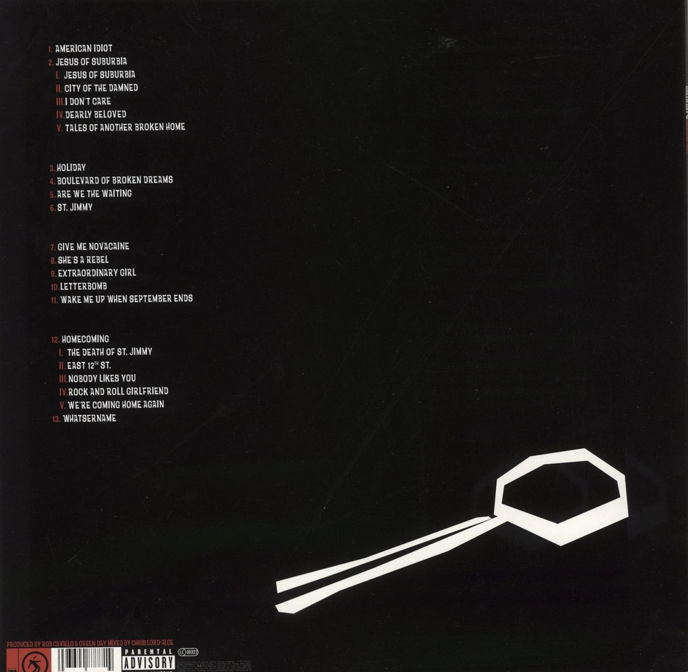 Green Day American Idiot UK 2-LP vinyl record set (Double LP Album) 093624979890