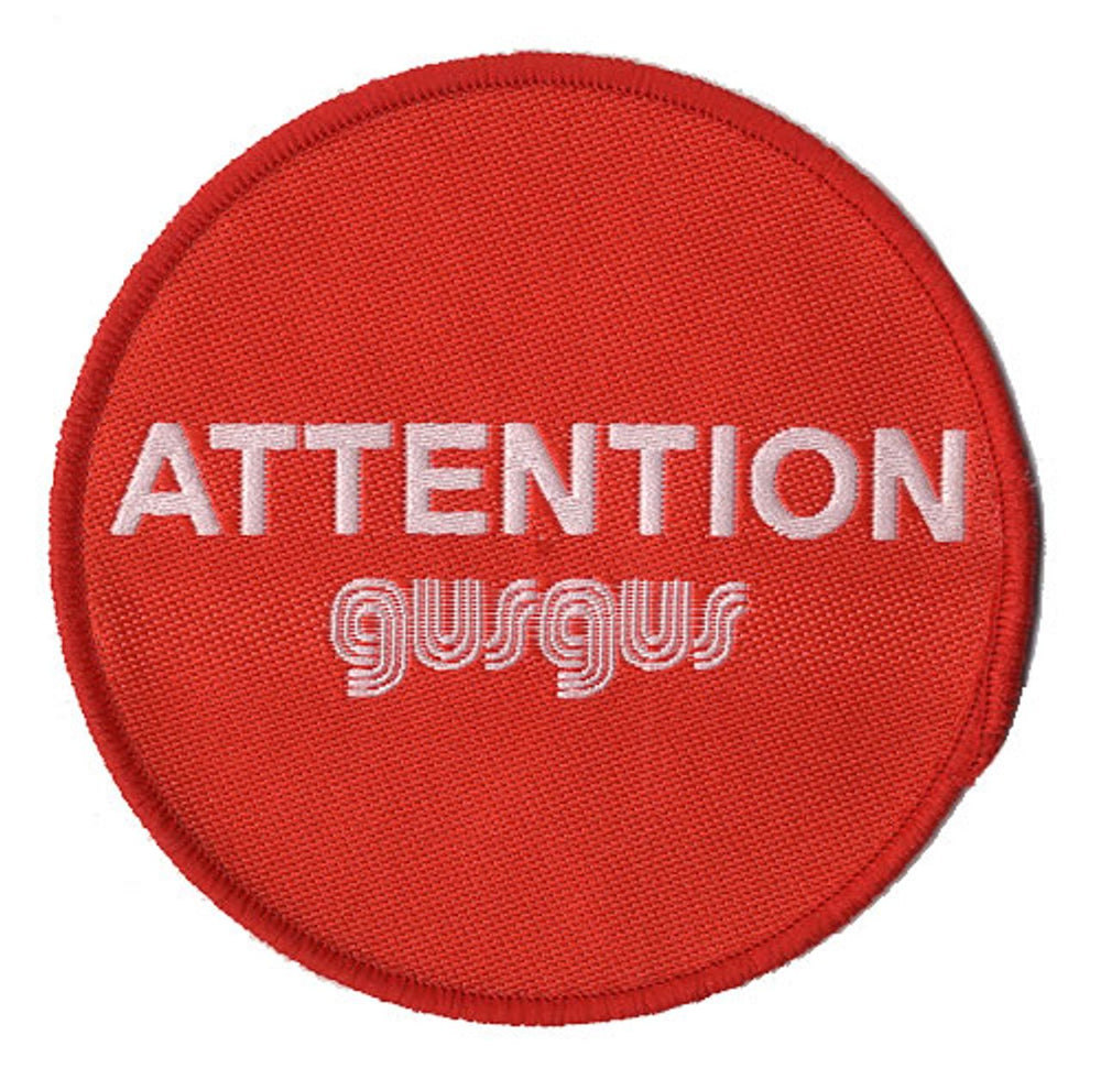 Gus Gus Attention Patch UK Promo memorabilia PATCH