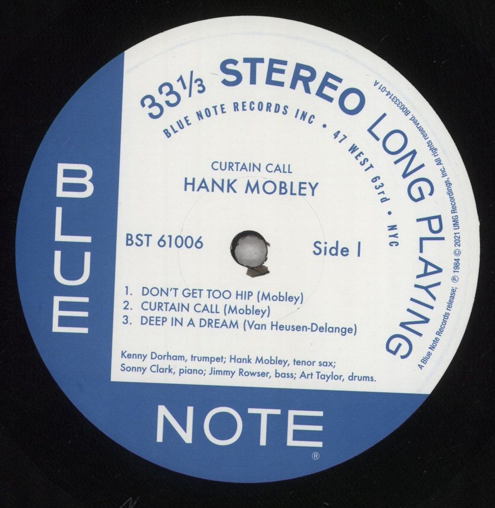 Hank Mobley Curtain Call - 180 Gram Vinyl UK vinyl LP album (LP record) HMOLPCU845121