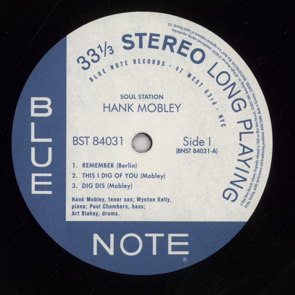 Hank Mobley Soul Station - 180gram vinyl German vinyl LP album (LP record) HMOLPSO842410