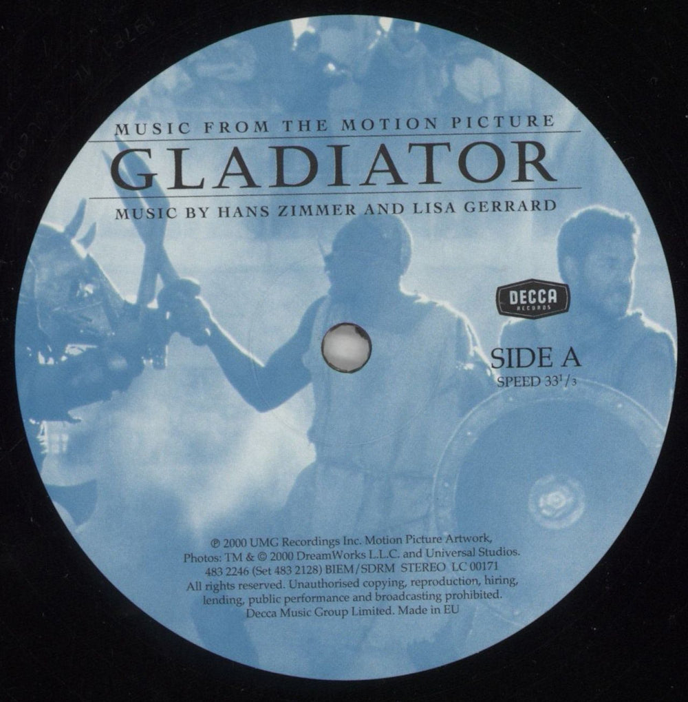 Hans Zimmer Gladiator (Music From The Motion Picture) - 180gm UK 2-LP vinyl record set (Double LP Album) HZA2LGL851562