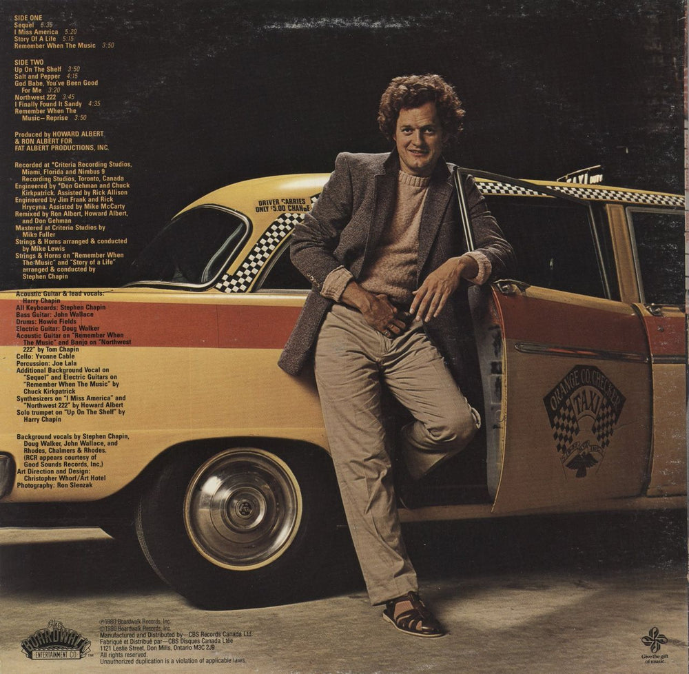 Harry Chapin Sequel Canadian vinyl LP album (LP record)