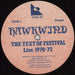 Hawkwind The Text Of Festival UK 2-LP vinyl record set (Double LP Album) HWK2LTH372057