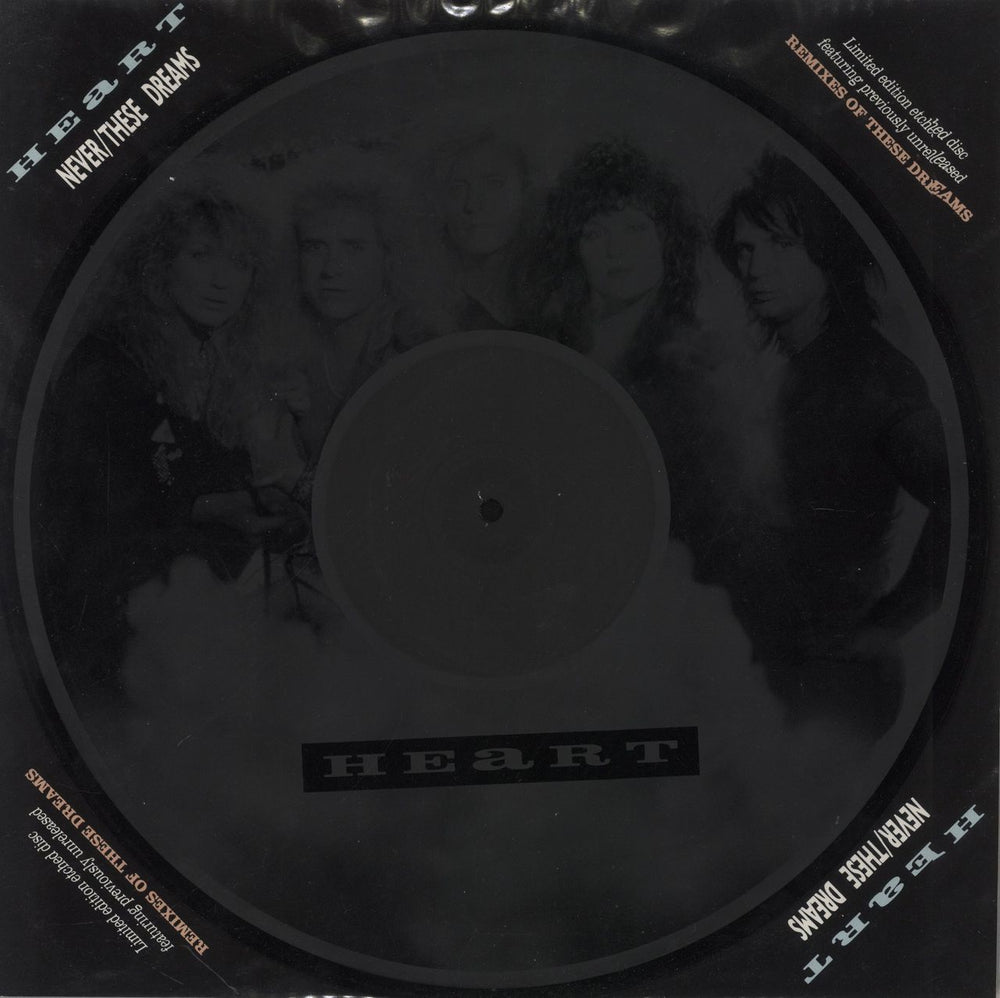 Heart Never/these Days Etched UK 12" vinyl single (12 inch record / Maxi-single) 12CLE482