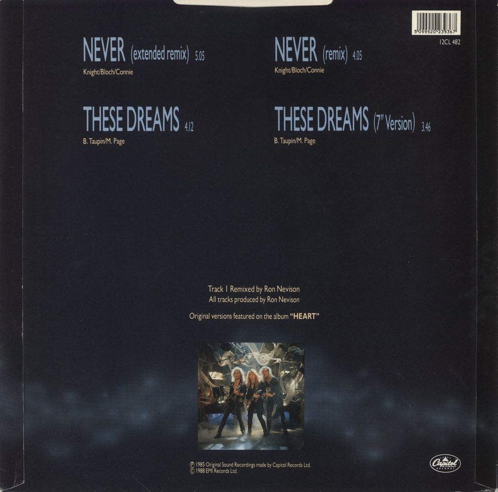 Heart Never / These Dreams UK 12" vinyl single (12 inch record / Maxi-single) 5099920239367