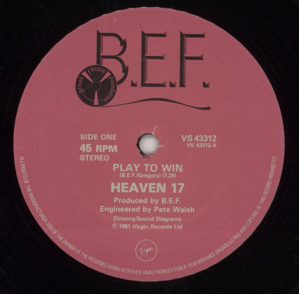 Heaven 17 Play To Win UK 12" vinyl single (12 inch record / Maxi-single) H1712PL81010