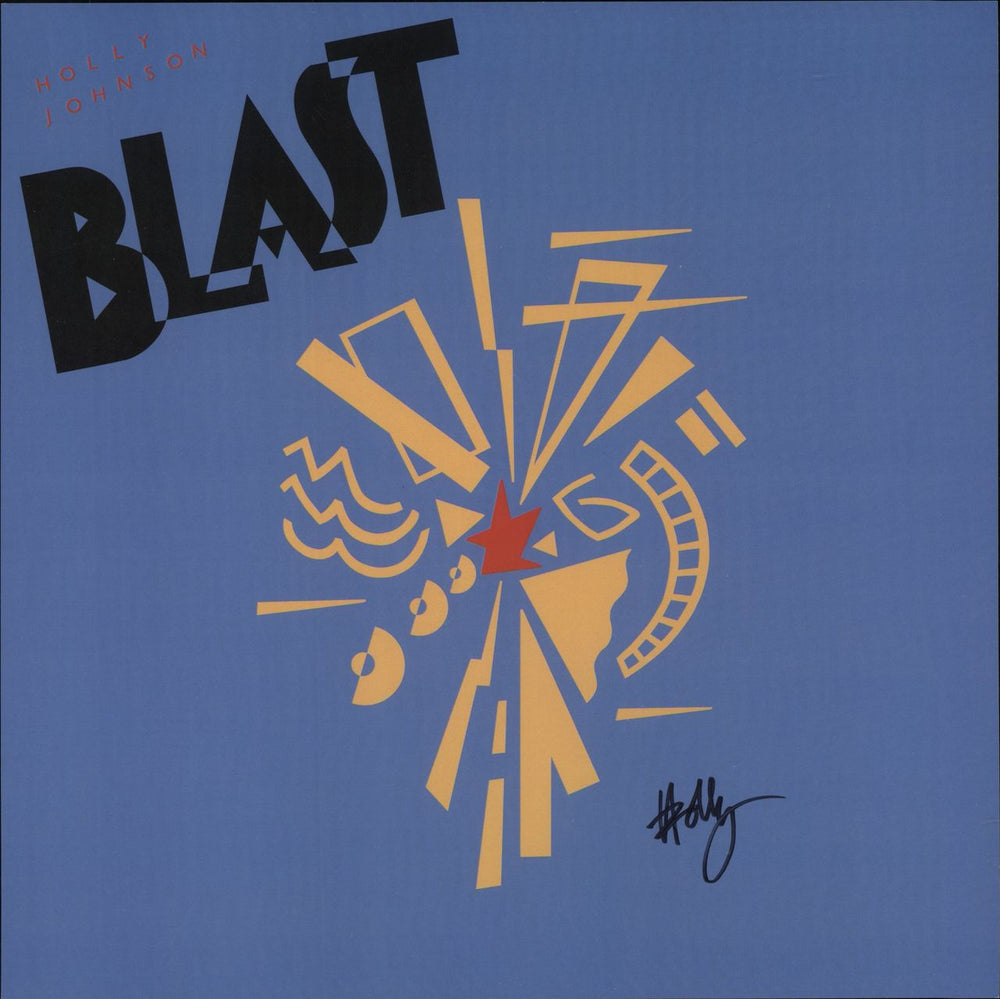 Holly Johnson Blast - Red Hot Vinyl - 35th Anniversary - Autogrpahed Print UK vinyl LP album (LP record)