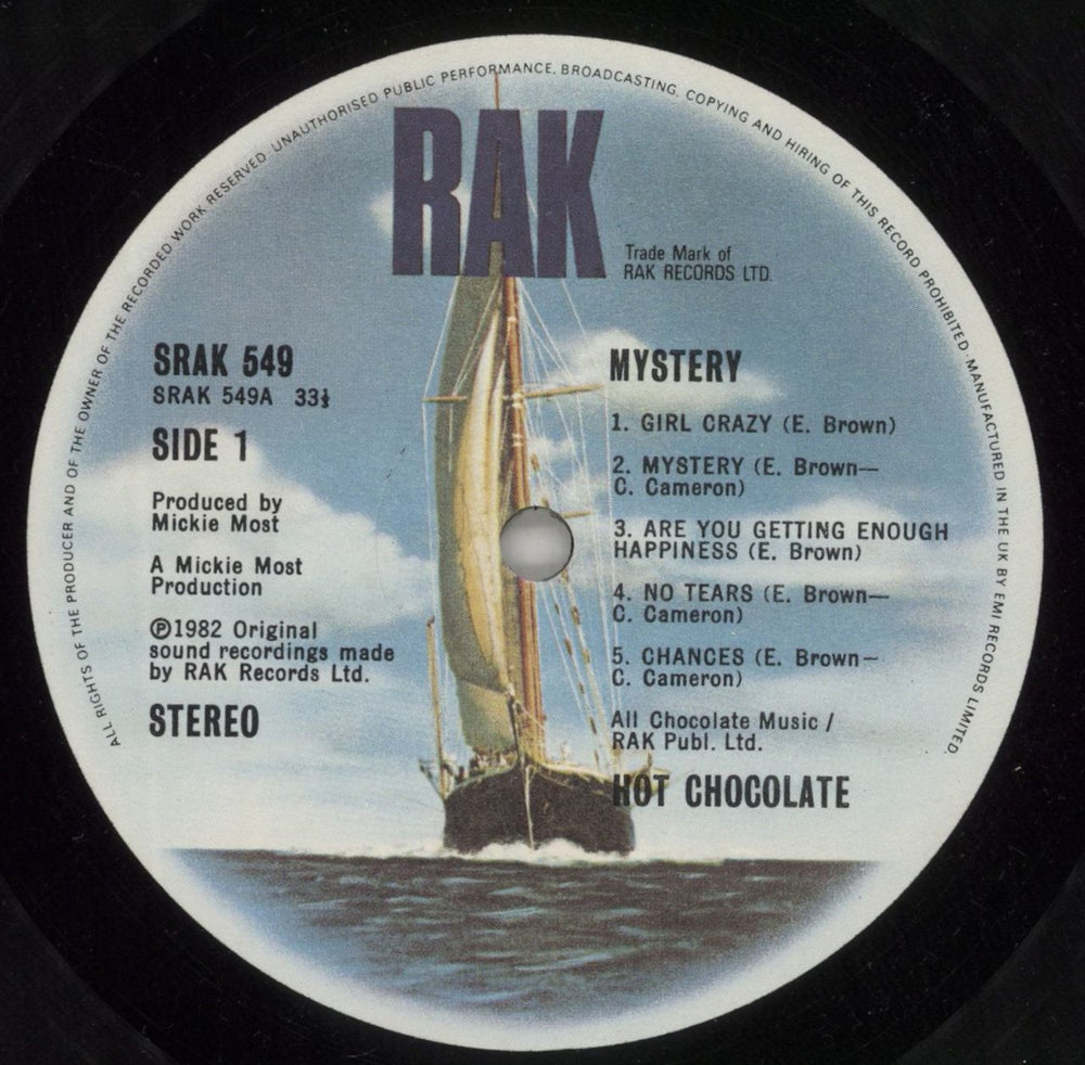 Hot Chocolate Mystery UK vinyl LP album (LP record) HOCLPMY545328