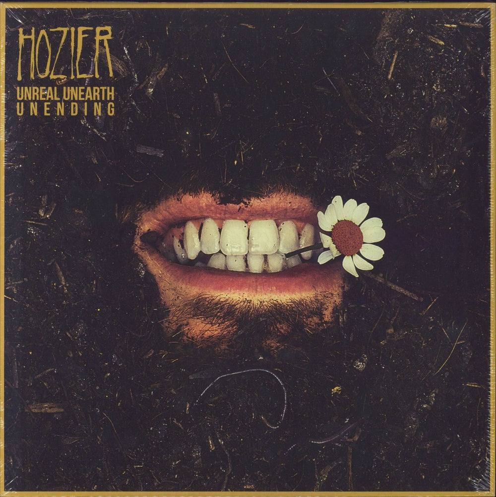 Hozier Unreal Unearth Unending Companion Edition - Raw Ochre Vinyl - Sealed UK 2-LP vinyl record set (Double LP Album) 6561925