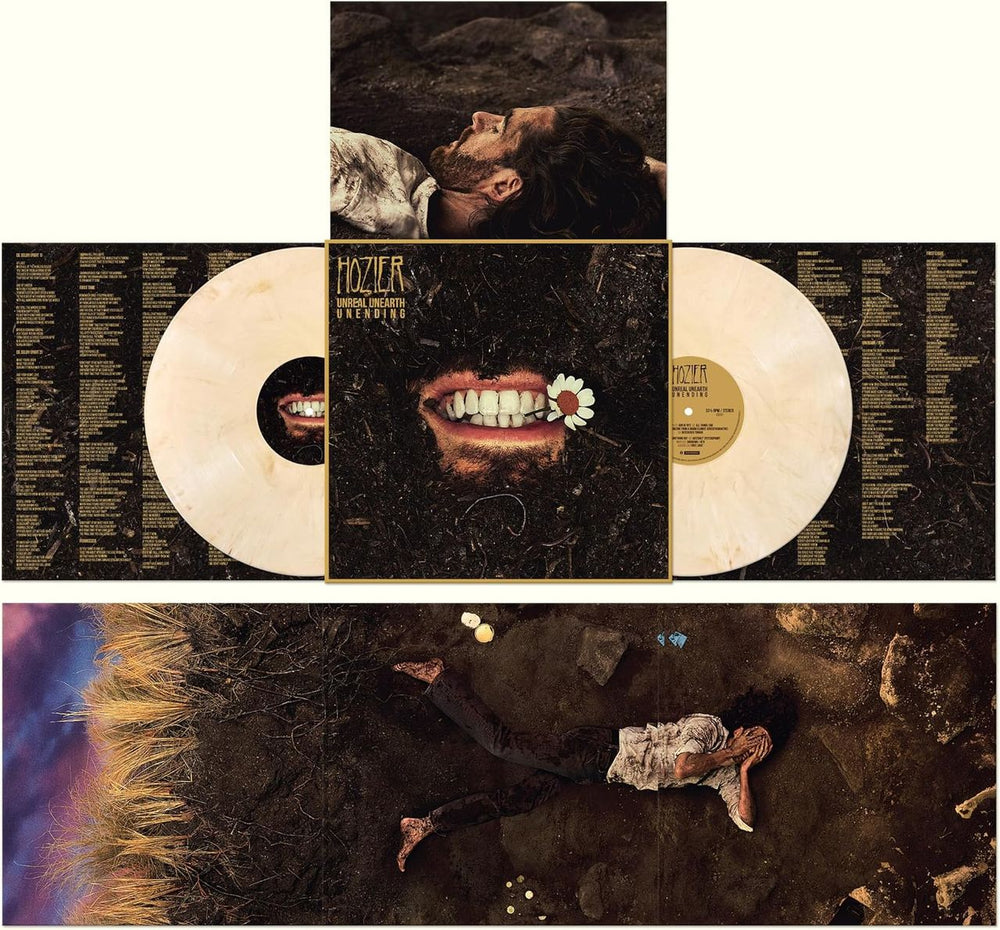 Hozier Unreal Unearth Unending - 'Tooth White' Vinyl - Deluxe Version - Sealed UK 3-LP vinyl record set (Triple LP Album)