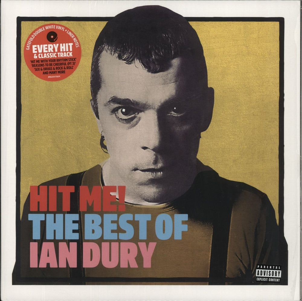 Ian Dury Hit Me! The Best Of Ian Dury - White Vinyl UK 2-LP vinyl record set (Double LP Album) BMGCAT471LPC