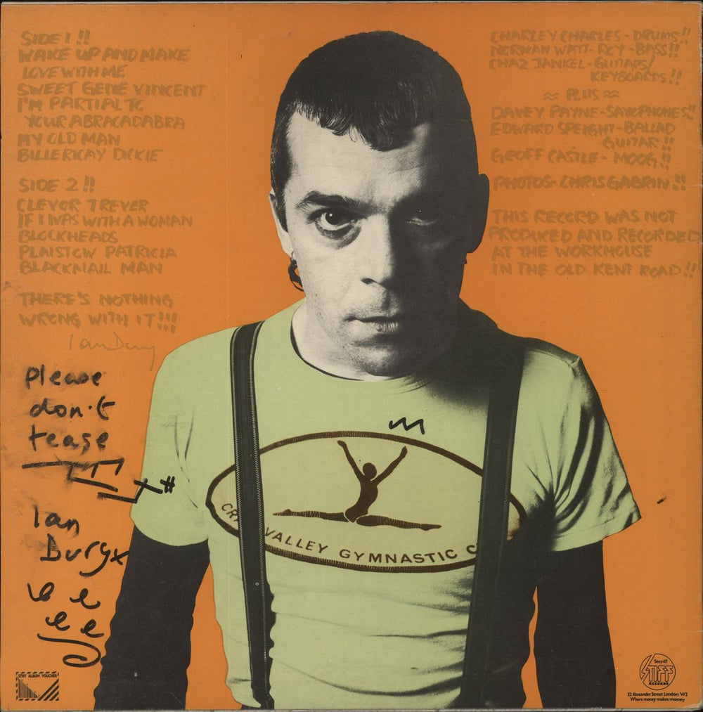 Ian Dury New Boots And Panties!! - Autographed UK vinyl LP album (LP record)