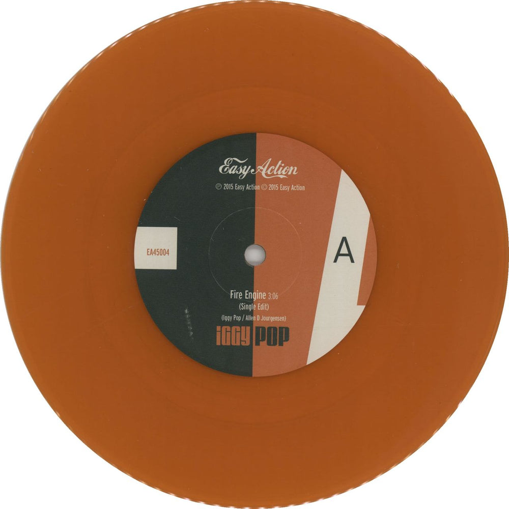 Iggy Pop Fire Engine - RSD 16 - Orange Vinyl UK 7" vinyl single (7 inch record / 45) IGG07FI651028