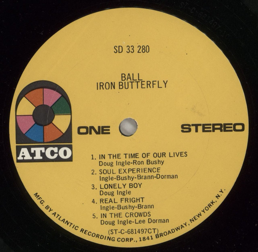 Iron Butterfly Ball US vinyl LP album (LP record) IRBLPBA441798