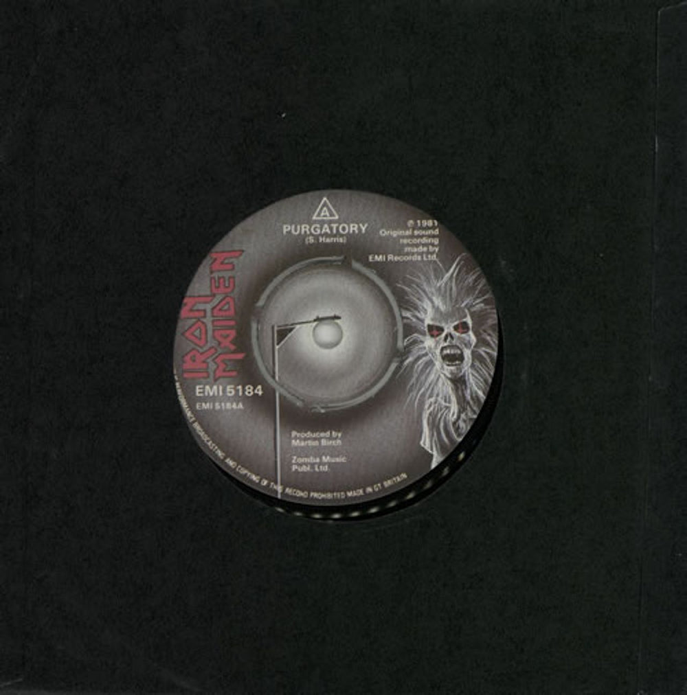 Iron Maiden Purgatory UK 7" vinyl single (7 inch record / 45) EMI5184