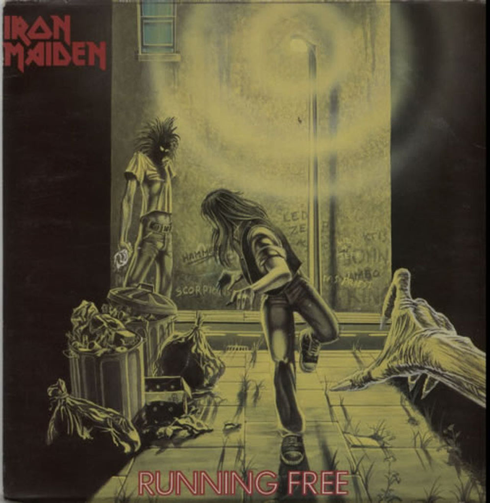 Iron Maiden Running Free - A Label Demo 1st Issue - EX UK Promo 7" vinyl single (7 inch record / 45) EMI5032